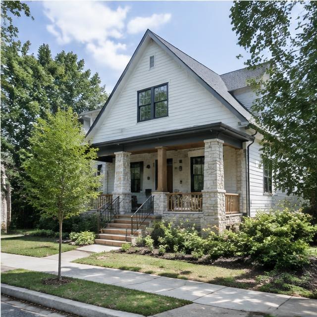 Illustrative residential streetscape, not a photograph of this neighborhood