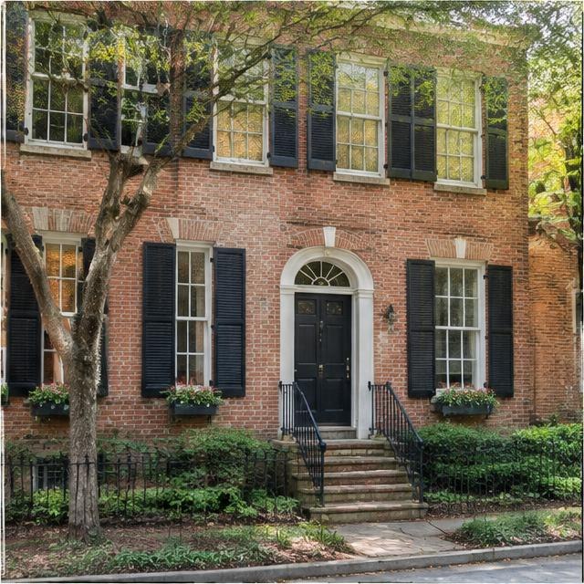 Illustrative residential streetscape, not a photograph of this neighborhood