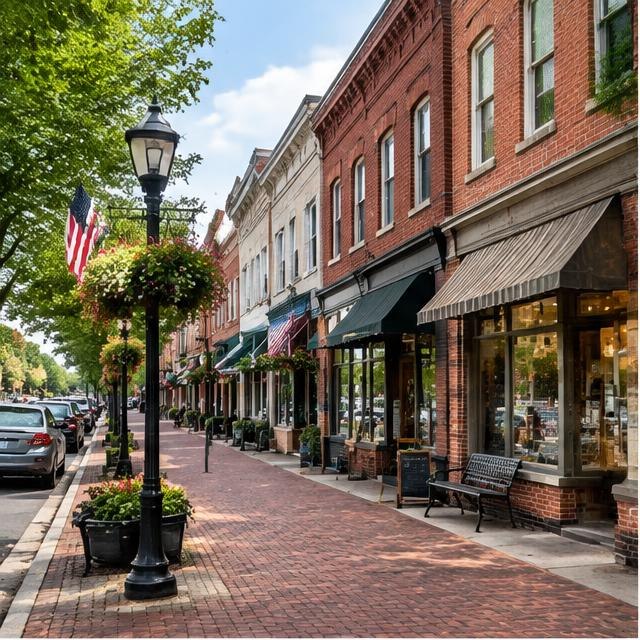 Illustrative downtown streetscape for the area map