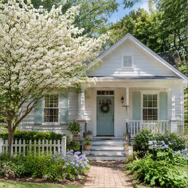 Illustrative tree-shaded residential home